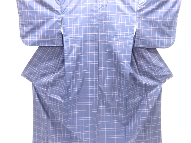 アンティーク　格子織り出し本場大島紬着物